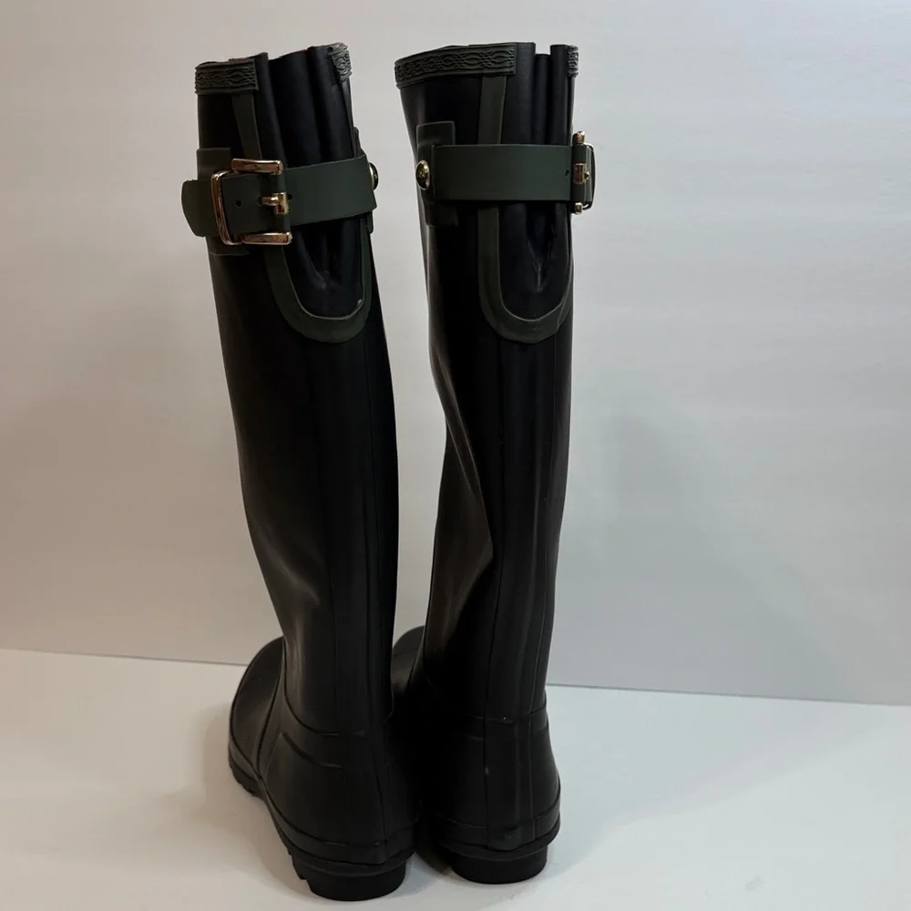 Tommy Hilfiger Black and Green Women's Winter Boots